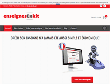 Tablet Screenshot of enseignesenkit.com